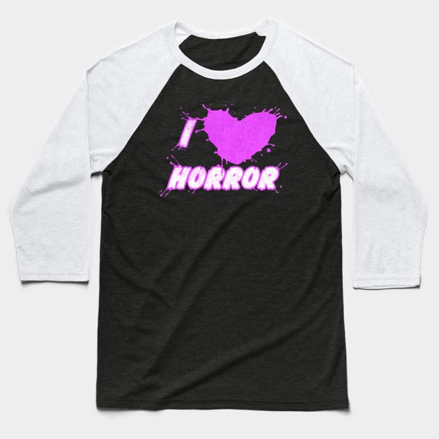 I Heart Horror Splatter pastel goth kawaii Baseball T-Shirt by xenotransplant